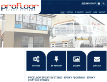 Tablet Screenshot of profloorepoxy.com.au